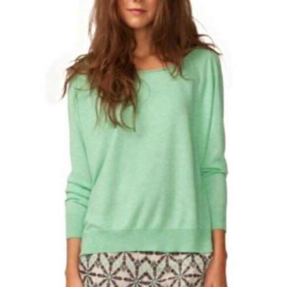 JOIE Sweater Light Green Wool Blend Long Sleeve Lightweight Pullover Top XS - Picture 1 of 11